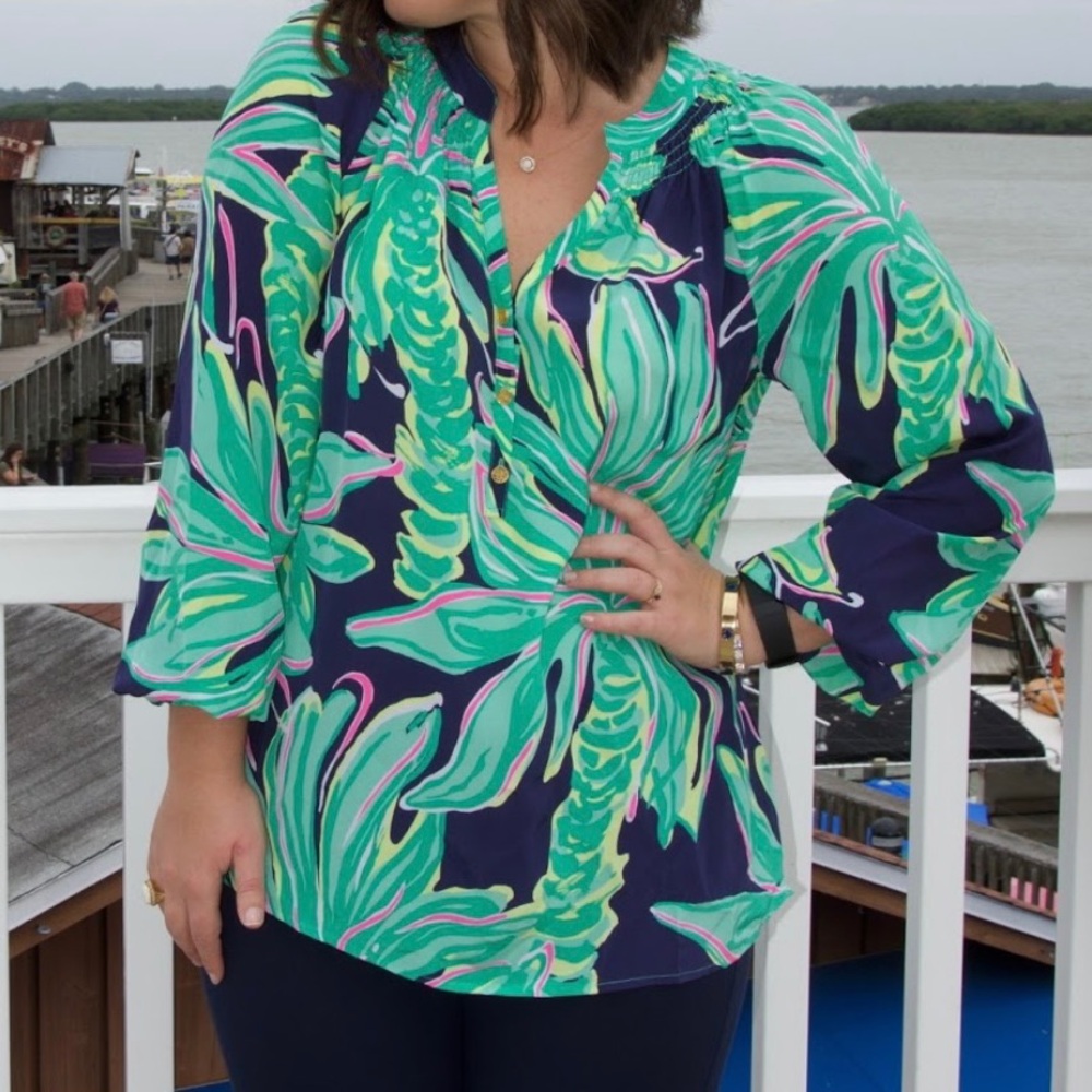 Lilly Pulitzer Tiger Palm Elsa top *see photos for wear*